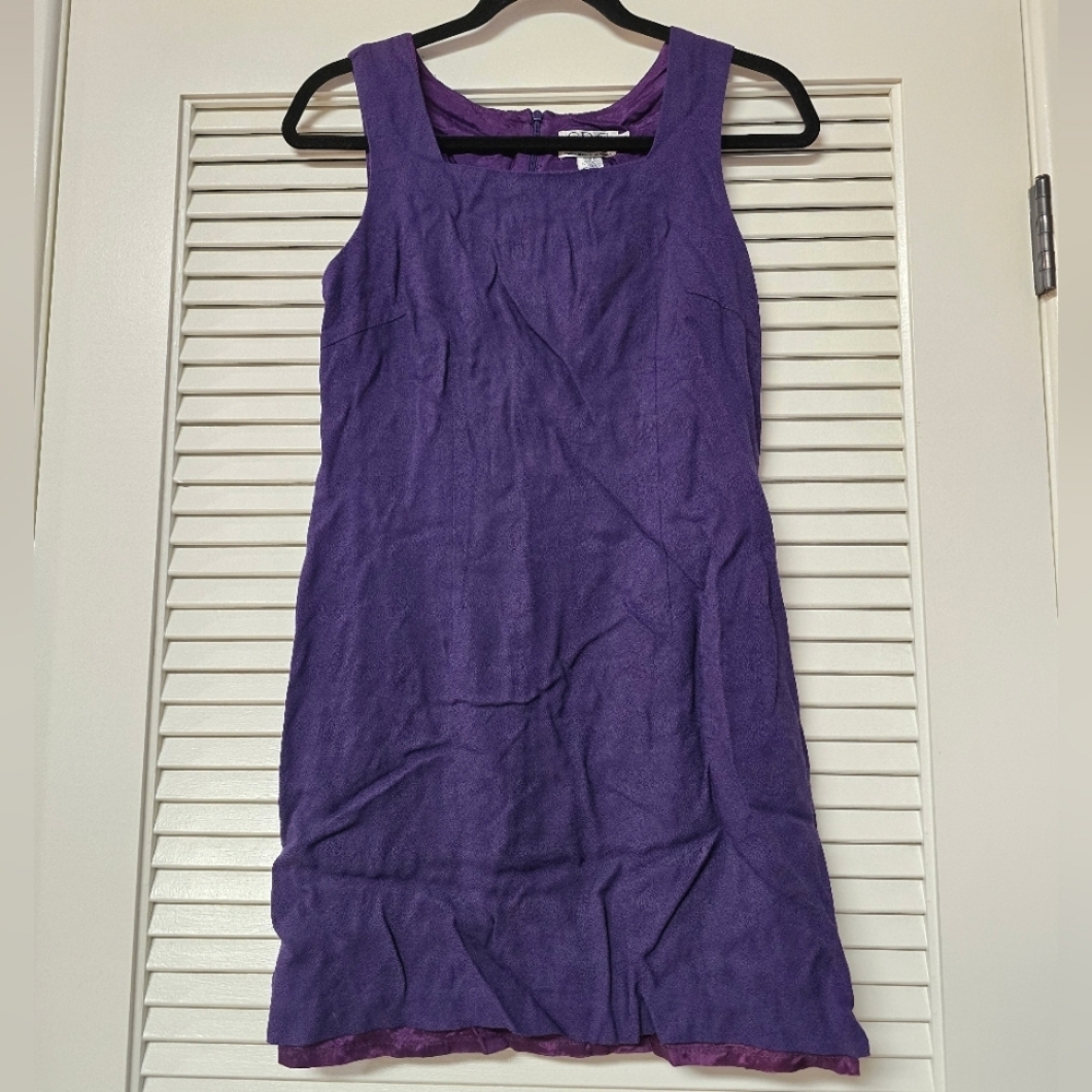 CDC - (Petite) Vintage Purple Sleeveless Dress With Lining